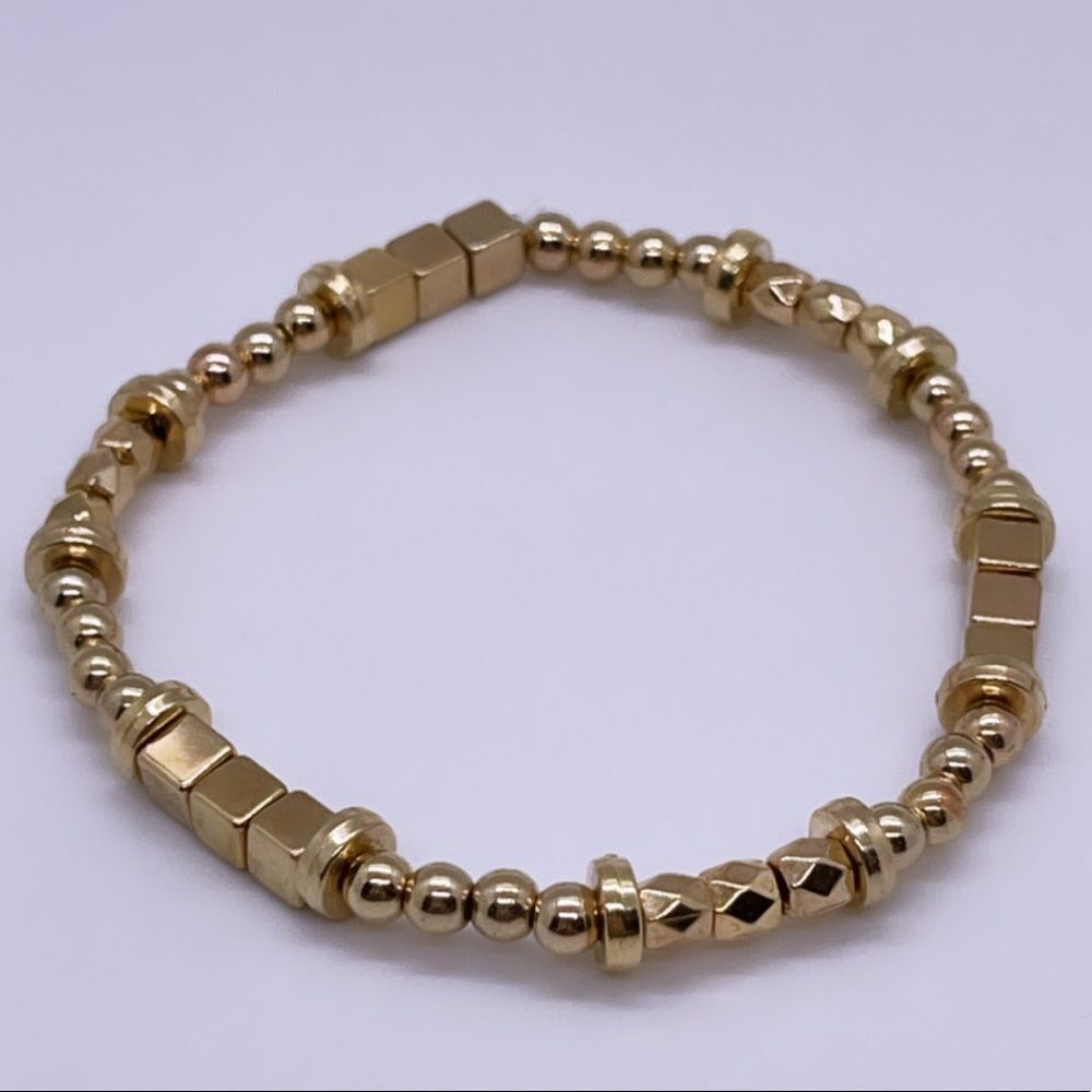 NWT Wool + Pepper Gold Beaded Bracelet